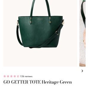 Poppy & Peonies Go-Getter Heritage Green Tote